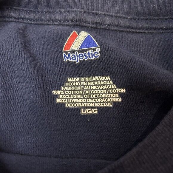 Majestic Man Boston Red Sox Graphic T-Shirt Short Sleeve Blue Large - Picture 4 of 6